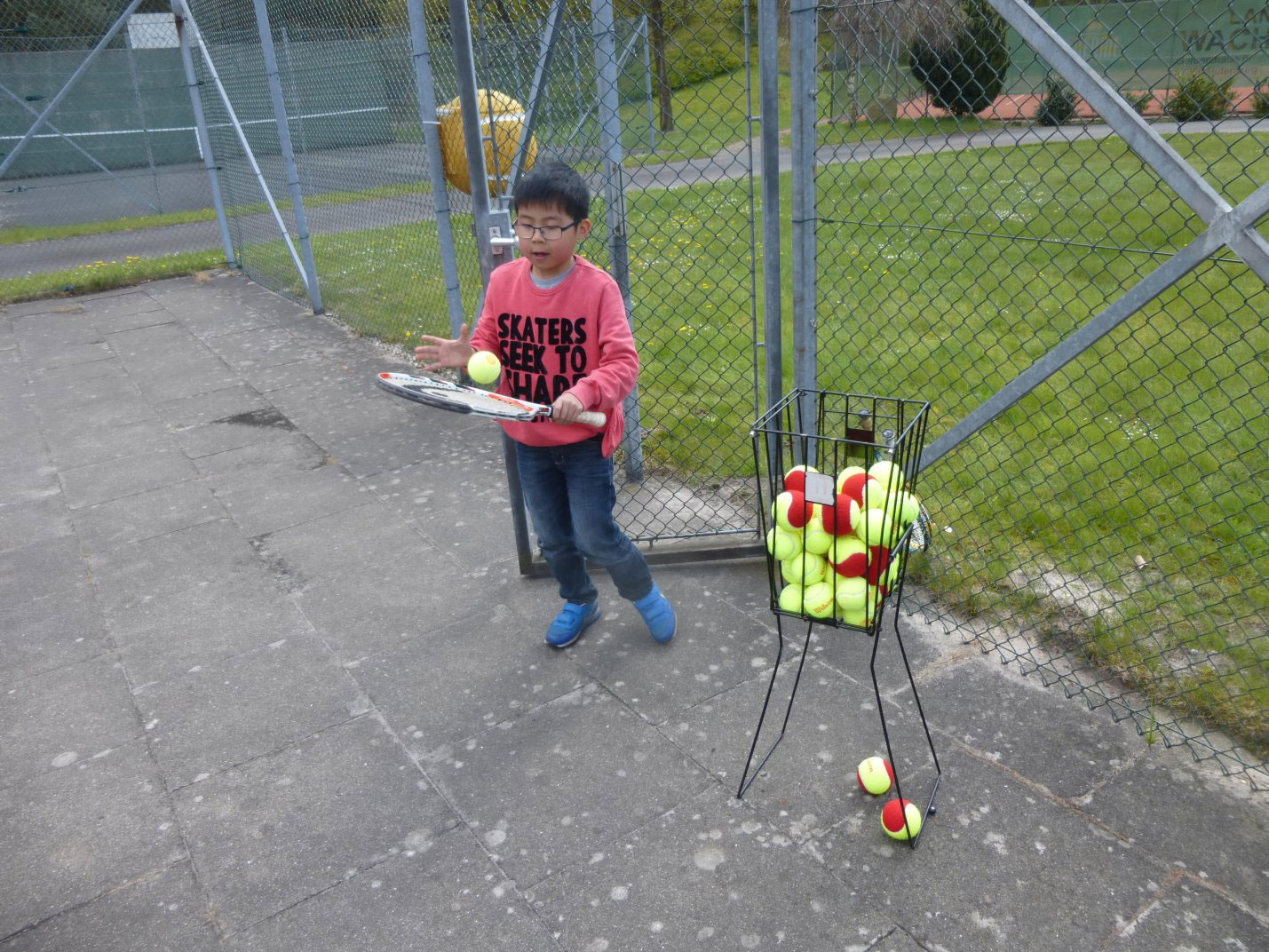 Antennis 2016 - Erste Koordinationsübungen / ©TCR