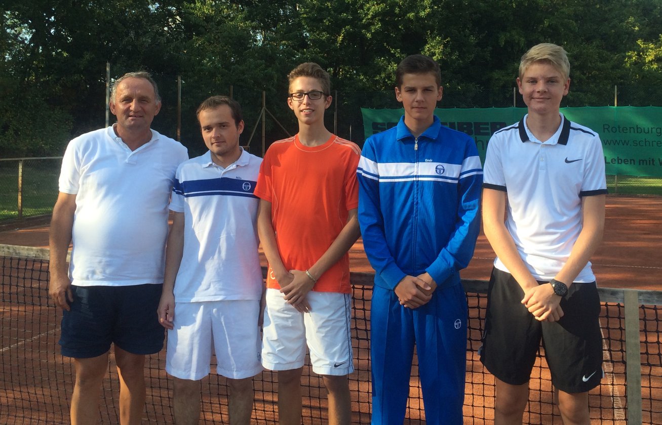 3. Herren: Trainer Zlatan Burina, Nils Algeier, Alexander Nüßlin, Emir Burina, Philip Wuttke. Weiterhin kamen zum Einsatz: Jasper Haritz, Jonah Patrick Ortlam, Matthias Mattick, Oliver Baga-Tilaveridis © TCR